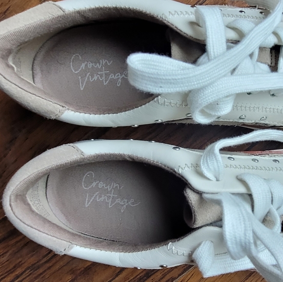 Crown Vintage KALINDA Leather and Suede Snake Print Sneakers - Picture 7 of 7